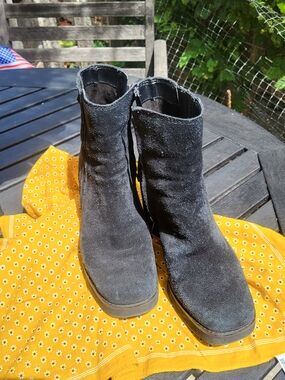 Zodiac Black Suede Moto Booties